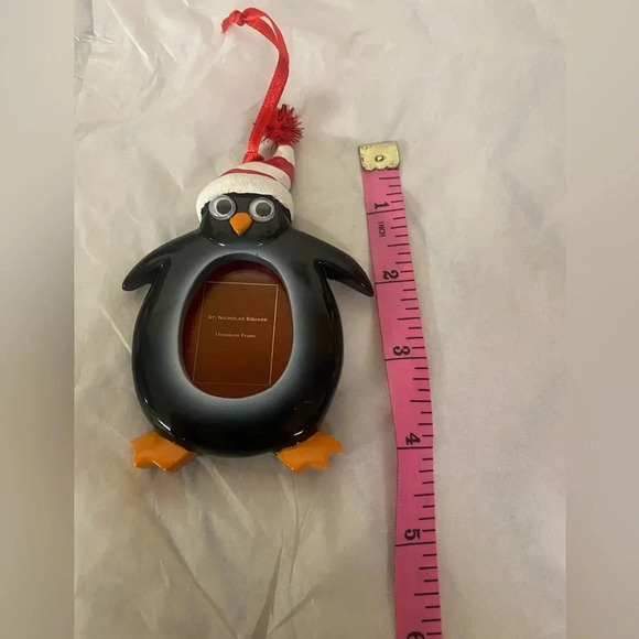 5/$20 St. Nicholas Square Christmas Winter Hat Penguin Picture Frame 4” Ornament - Picture 5 of 5